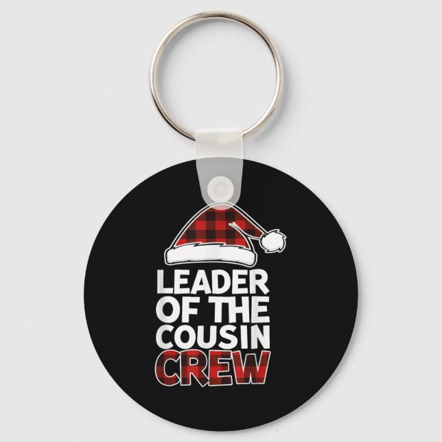 Porte-clés Chef de l'équipe de cousins Noël Buffalo Rouge (Recto)