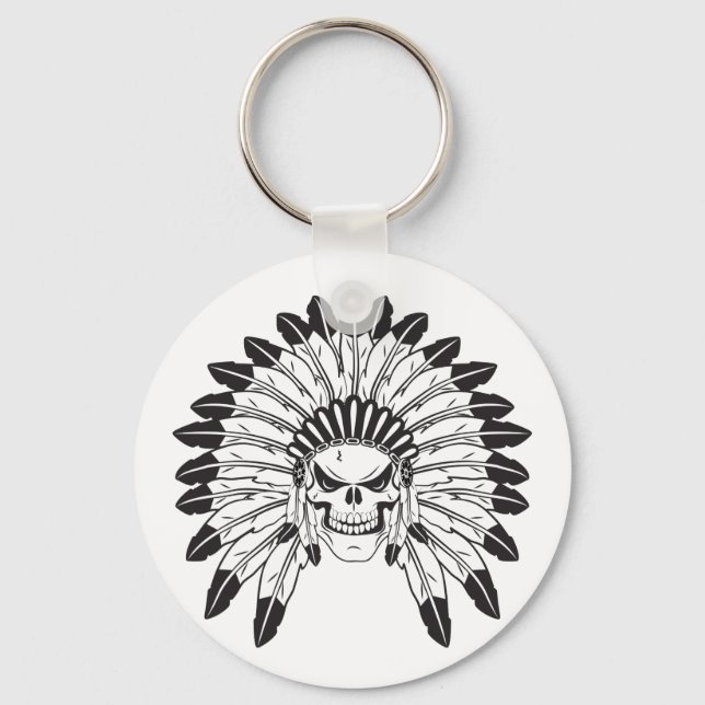Porte-clés Chef du crâne indien (Recto)