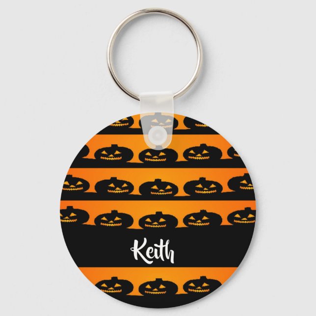 Porte-clés Chefs citrouilles thème halloween (Recto)