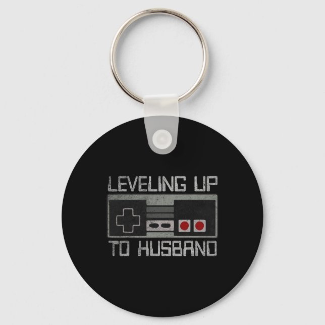 Porte-clés Chelor Party Leveling Up To Husnd Gamer Groom To B (Recto)