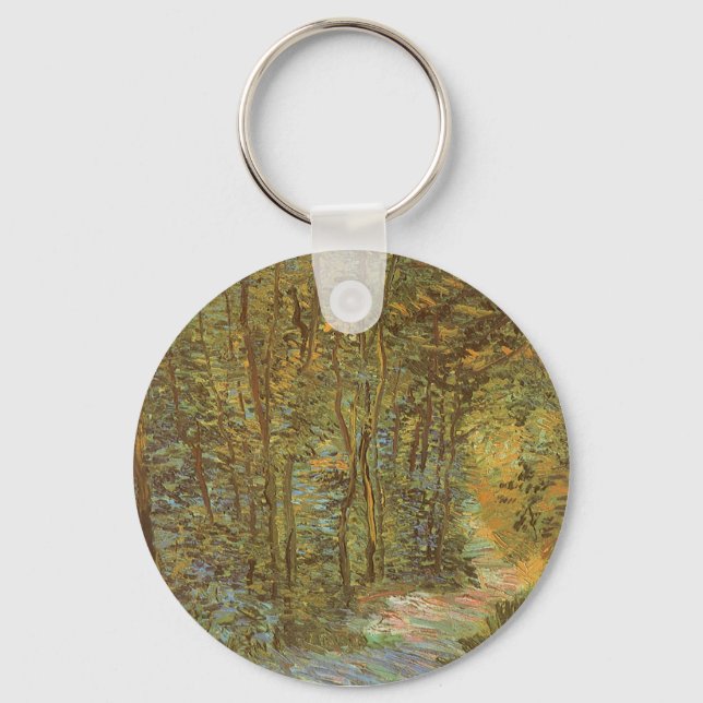 Porte-clés Chemin dans les bois par Vincent van Gogh (Recto)