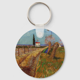 Porte-clés Chemin dans un champ, saules de Vincent van Gogh