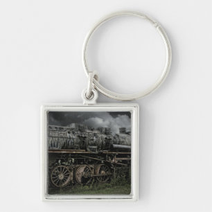 Porte-clés chemin de fer locomotif de rail de train de
