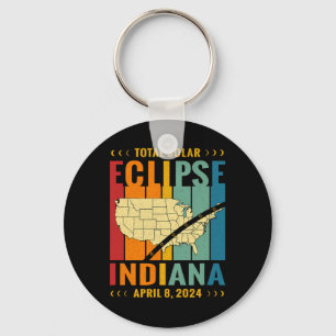 Porte-clés Chemin vintage De Totalité Éclipse Solaire 8 Avril