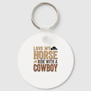 Porte-clés Chemise à devis de cheval et cowboy western vintag