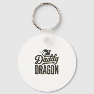 Porte-clés Chemise à motif de gravure vintage Daddy Dragon_1