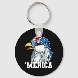 Porte-clés Chemise Aigle Chauve Hommes Femmes Drapeau États-U