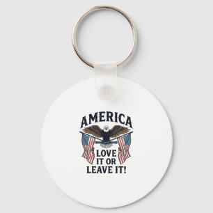 Porte-clés Chemise aigle patriotique America Love It Or Leave