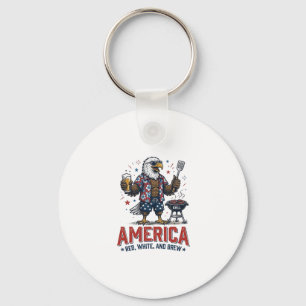 Porte-clés Chemise America Red White And Brew Eagle BBQ (7)_1