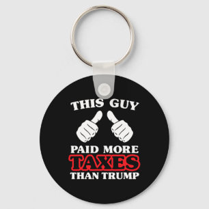 Porte-clés Chemise Anti Trump Taxes Ce Type A Payé Plus D'imp