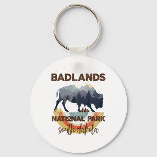 Porte-clés Chemise Badlands Dakota du Sud Parc national Sd Ra