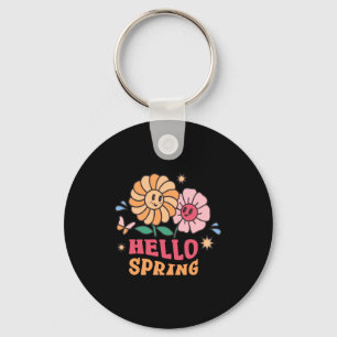 Porte-clés Chemise Bonjour Printemps Fleurs Soleil Pâques