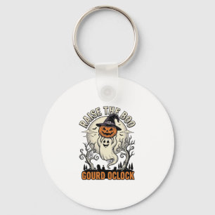 Porte-clés Chemise Citrouille Fantôme Gravure Halloween Vinta