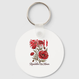 Porte-clés Chemise commémorative vintage Coquelicot rouge pou