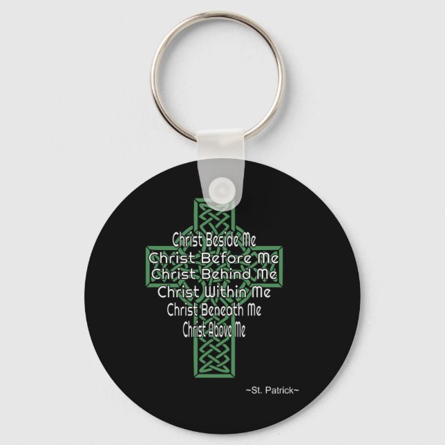 Porte-clés Chemise Croix Celtique Prière de Saint-Patrick Cad (Recto)