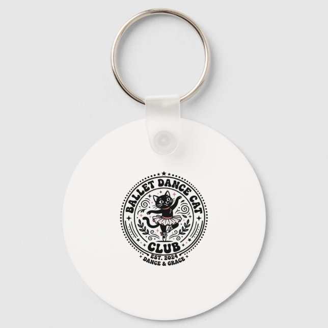 Porte-clés Chemise d'amour de chat de danse de ballet - Danse (Recto)