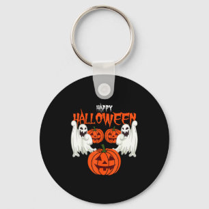 Porte-clés chemise d'automne Halloween visage de citrouille f