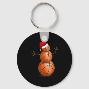 Porte-clés Chemise de basketball de Noël - Snowman de basketb