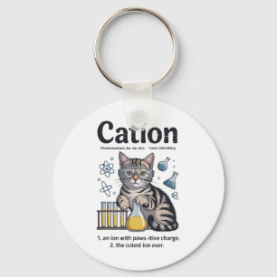 Porte-clés Chemise de cation Chat Science Chimie Professeur D