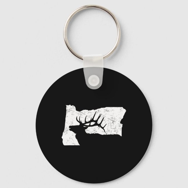 Porte-clés Chemise de chasse au wapiti de l'Oregon - Forme de (Recto)