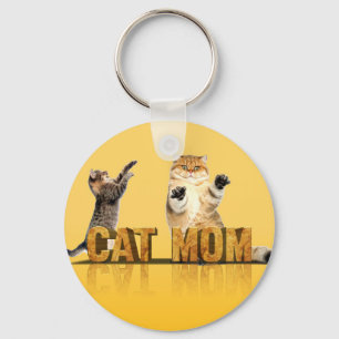 Porte-clés Chemise de chat drôle cadeau maman chat maman