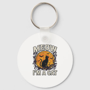 Porte-clés Chemise de chat Halloween Miaou Je suis un chat Vi