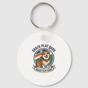 Porte-clés Chemise de chien Corgi drôle gravure vintage amour