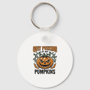 Porte-clés Chemise de citrouille d'Halloween Gravure vintage