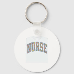 Porte-clés Chemise de conception de lettrage universitaire fl