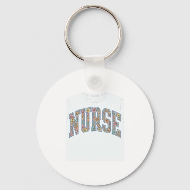 Porte-clés Chemise de conception de lettrage universitaire fl (Recto)
