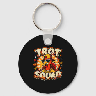 Porte-clés Chemise de course de Thanksgiving Dinde Trot Trot