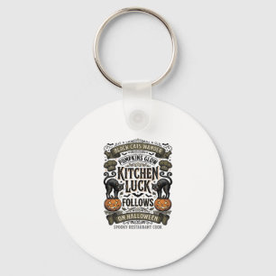Porte-clés Chemise de cuisine Halloween Vintage Chat Noir Cit