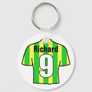 Porte-clés Chemise de fan de football à personnaliser.