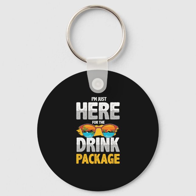 Porte-clés Chemise de fête de queue de boisson drôle de vacan (Recto)
