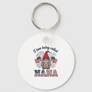 Porte-clés Chemise de grand-mère vintage Gnome Nana patriotiq