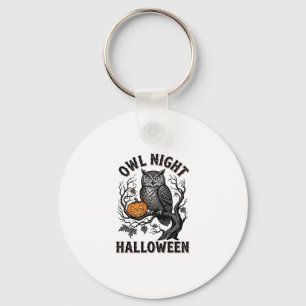 Porte-clés Chemise de hibou d'Halloween Vintage Spooky Bird P