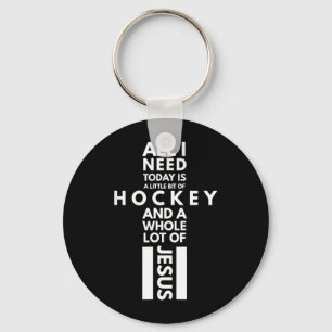 Porte-clés Chemise de hockey - Hockey et tout un tas de Jésus