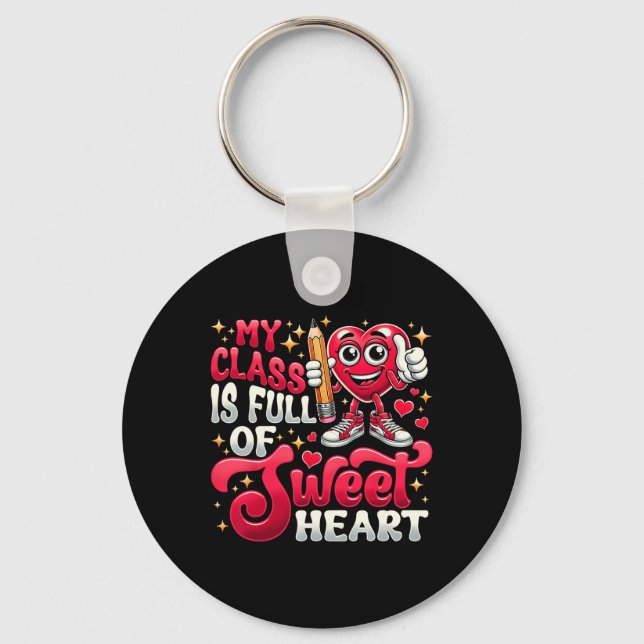 Porte-clés Chemise de la Saint-Valentin pour enseignant Ma cl (Recto)