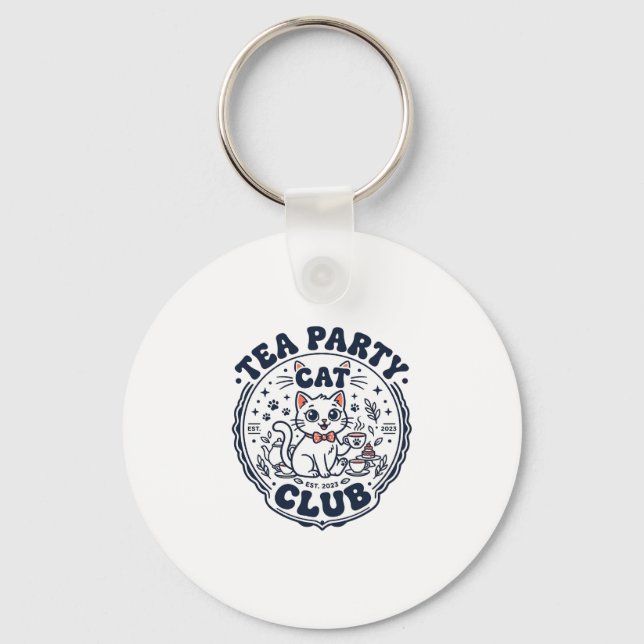 Porte-clés Chemise de l'amant de chat de thé Party - Chat de  (Recto)