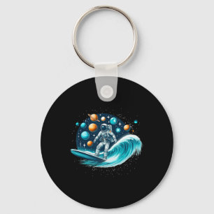 Porte-clés Chemise de l'astronaute de surf de la Lune de l'es