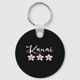 Porte-clés Chemise de luau de vacances Kauai Hawaïen Plumeria