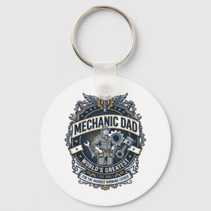 Porte-clés Chemise de Mécanicien de la Fête des Pères Papa Dr