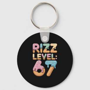 Porte-clés Chemise de mème niveau Rizz 67 Glace à la crème qu