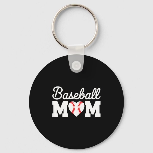 Porte-clés Chemise de mère de baseball femmes baseball cœur f (Recto)