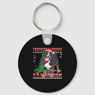 Porte-clés Chemise de Noël moche de chien de montagne bernois