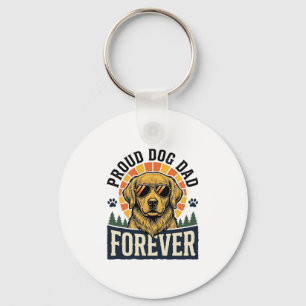 Porte-clés Chemise de papa de chien Design rétro Golden Retri