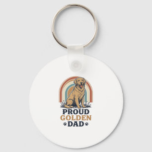 Porte-clés Chemise de papa Golden Retriever Cadeau de père de