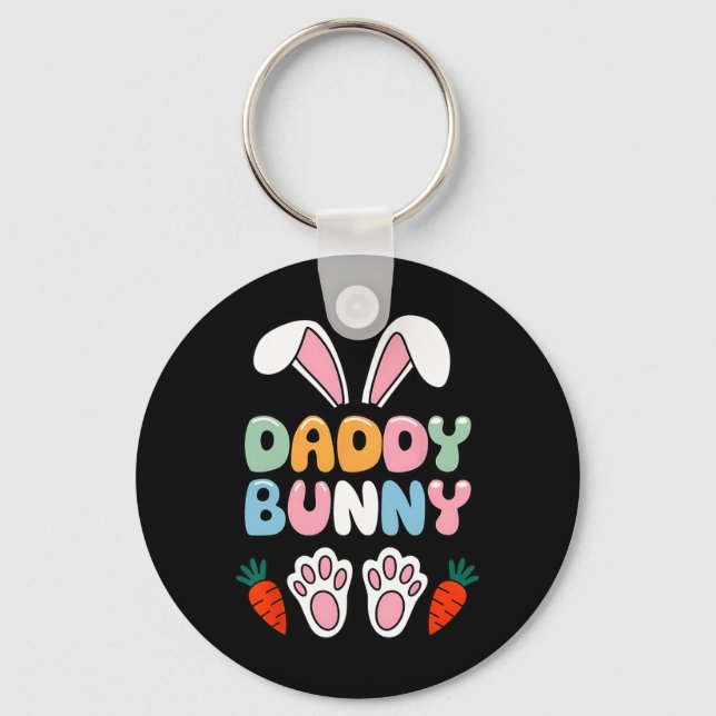 Porte-clés Chemise de Pâques Daddy Bunny - Mème Drôle Pour Le (Recto)
