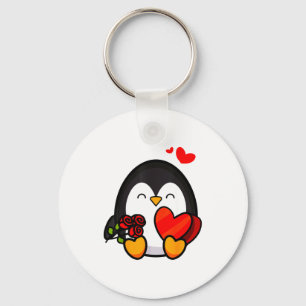Porte-clés Chemise de pingouin de la Saint-Valentin _ Cadeau