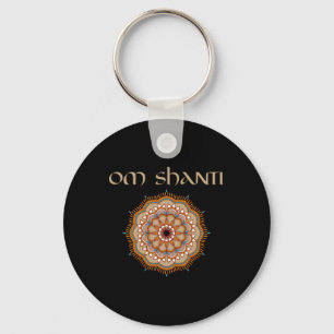Porte-clés Chemise de professeur de yoga Om Shanti Reiki Guér